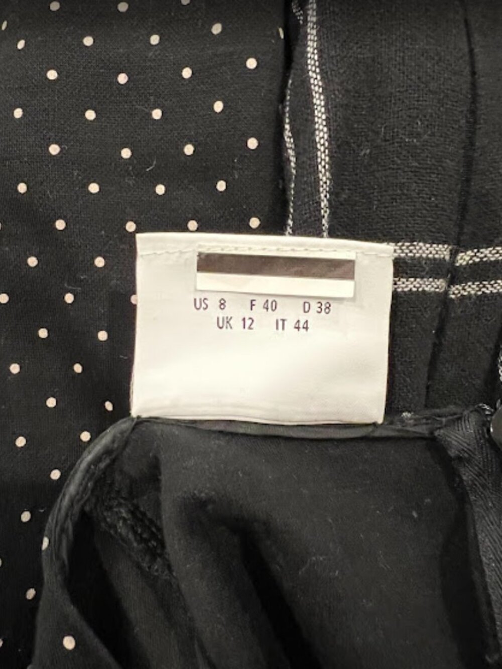 Akris Punto Mixed Media Long Sleeve Belted Wool Midi Dress, Black/Cream - Size 8 - Picture 5 of 7